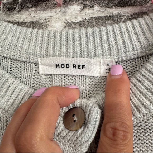 Mod Ref button down cardigan sweater gray - Picture 3 of 8